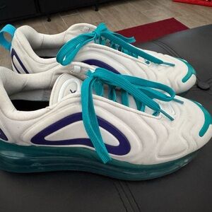 Nike Sneakers with Teal & Purple Accents